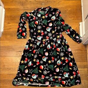 Art Class Holiday Black Midi Dress